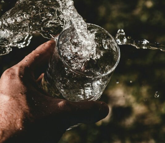 건강한 간을 위한 디톡스 식단 person holding drinking glass filled with water